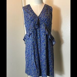NWT Chelsea & Violet French Blue Ruffled Romper